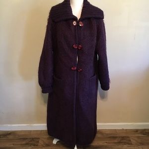 Franck Olivier Vintage 50% Mohair Blend Reversible Long Sweater Italy M